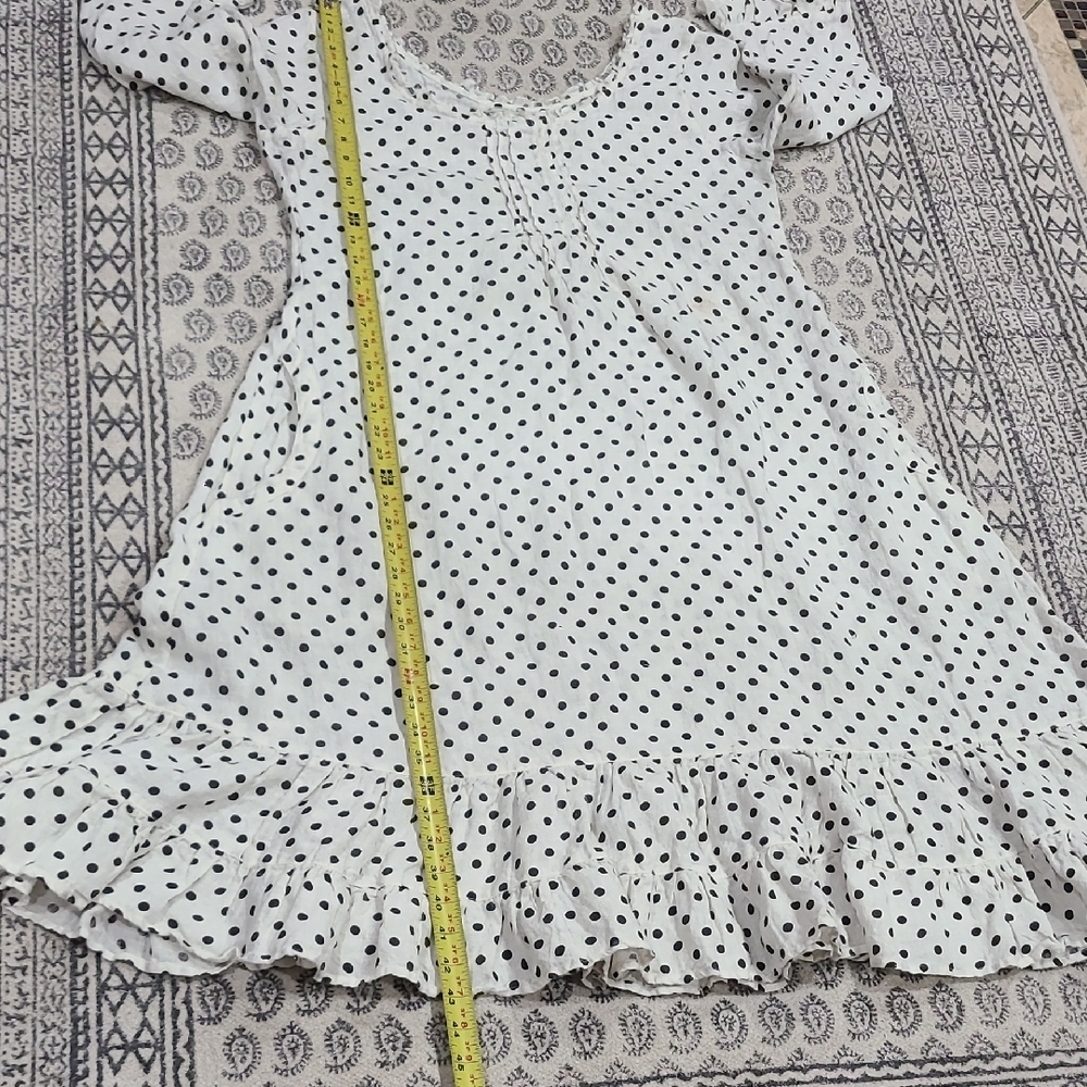Hart's Desire Polka Dot Linen Midi Dress - Picture 9 of 12